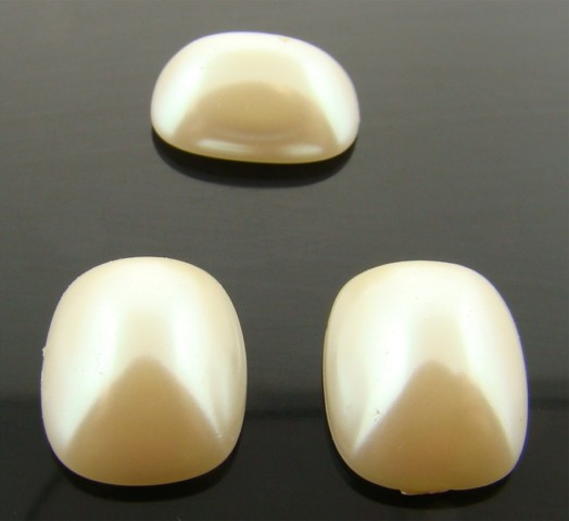 (image for) 15X12MM CULTURA HIGH DOME PEARL RECTANGLE CABOCHONS - Lot of 144